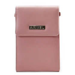 Růžová kožená klopnová dámská mini kabelka Agota