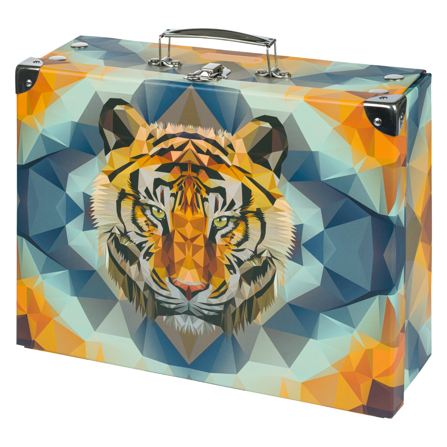 Oranžový skládací dětský školní kufřík Tiger