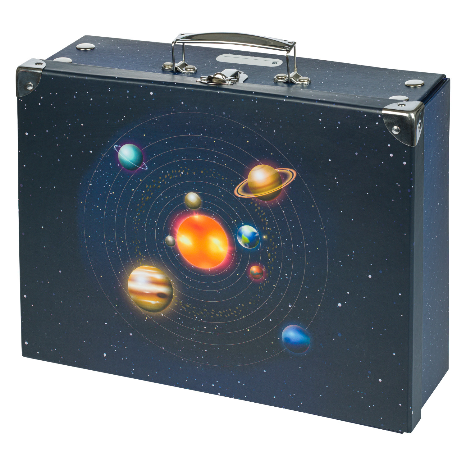 Modrý skládací dětský školní kufřík Planets