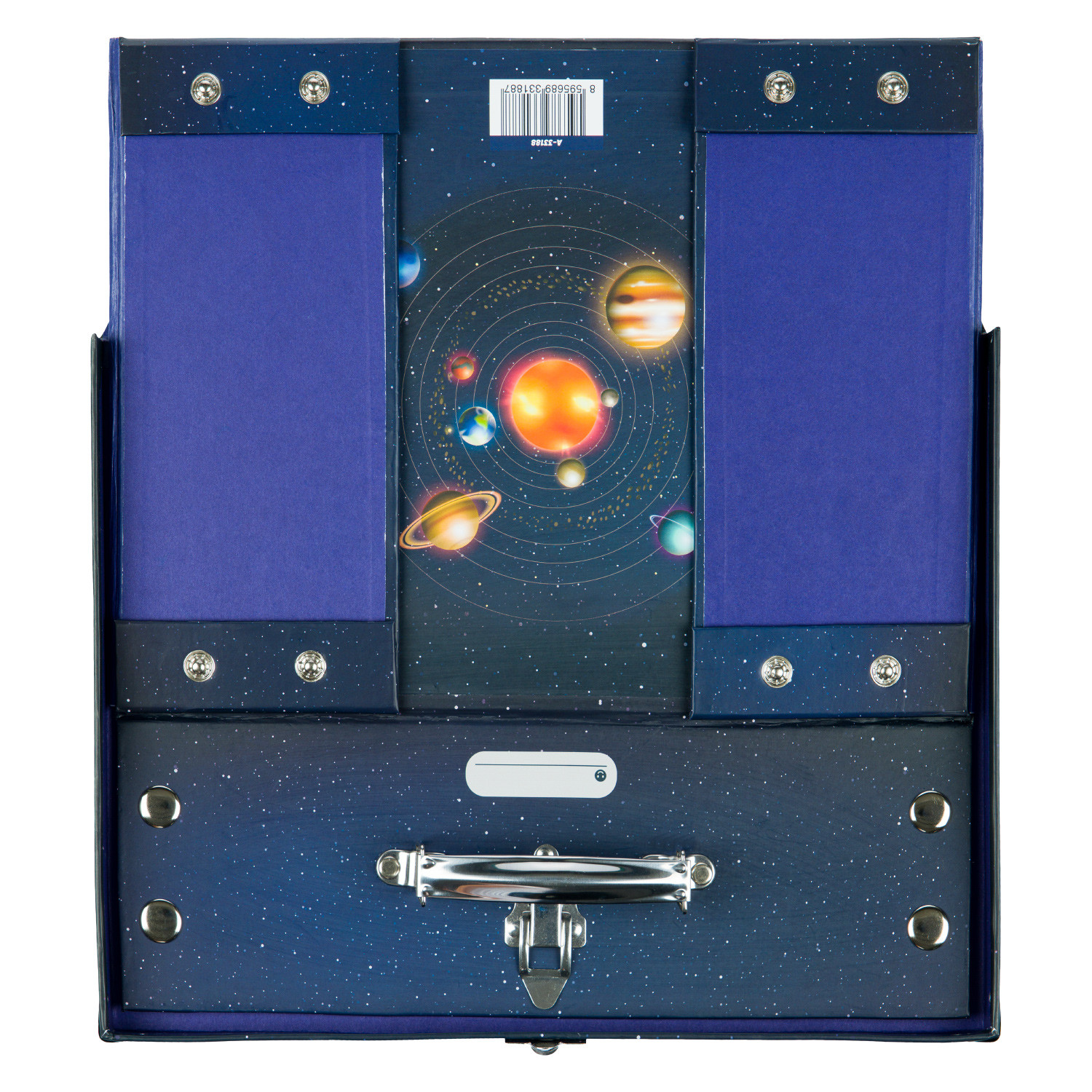 Modrý skládací dětský školní kufřík Planets