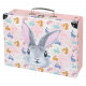 Růžový skládací dětský školní kufřík Bunny