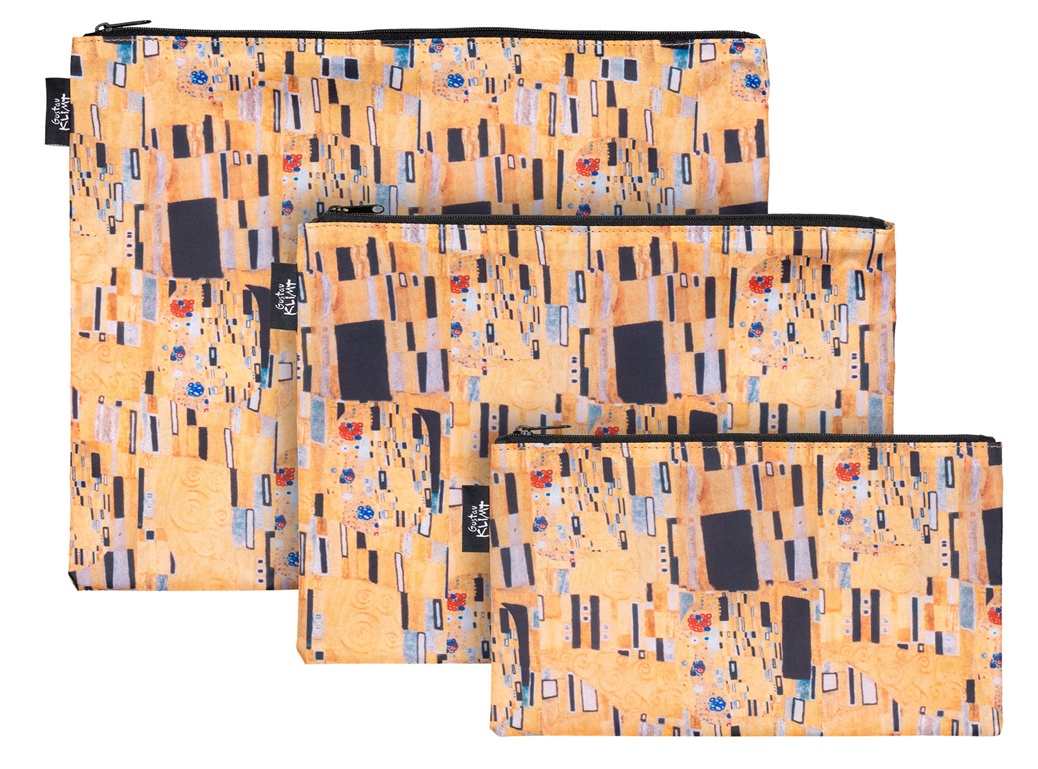 Barevný stylový dámský set 3 taštiček Klimt