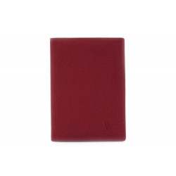 Vínově červená kožená dokladovka Elien