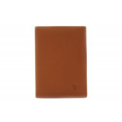 Hnědá kožená dokladovka Elien