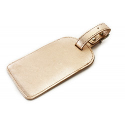 Zlatá kožená visačka na zavazadlo Brienli