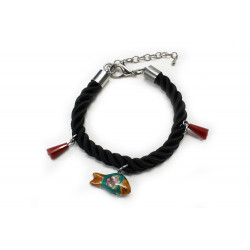 Černý dámský náramek s přívěskem Orlaya