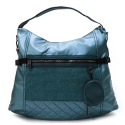 Modrá velká dámská zipová kabelka Isolde