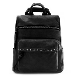 Černý zipový elegantní dámský batoh Izura