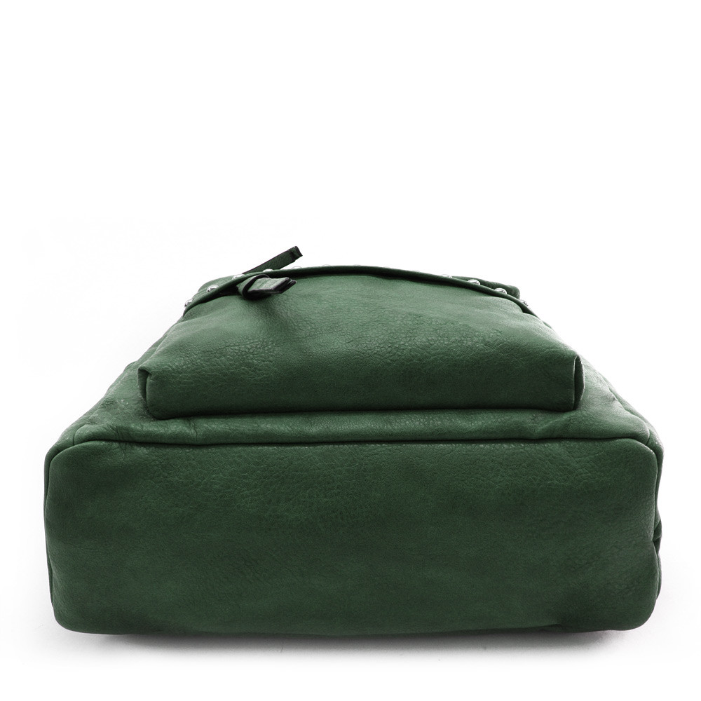 Tmavě zelený zipový elegantní dámský batoh Izura