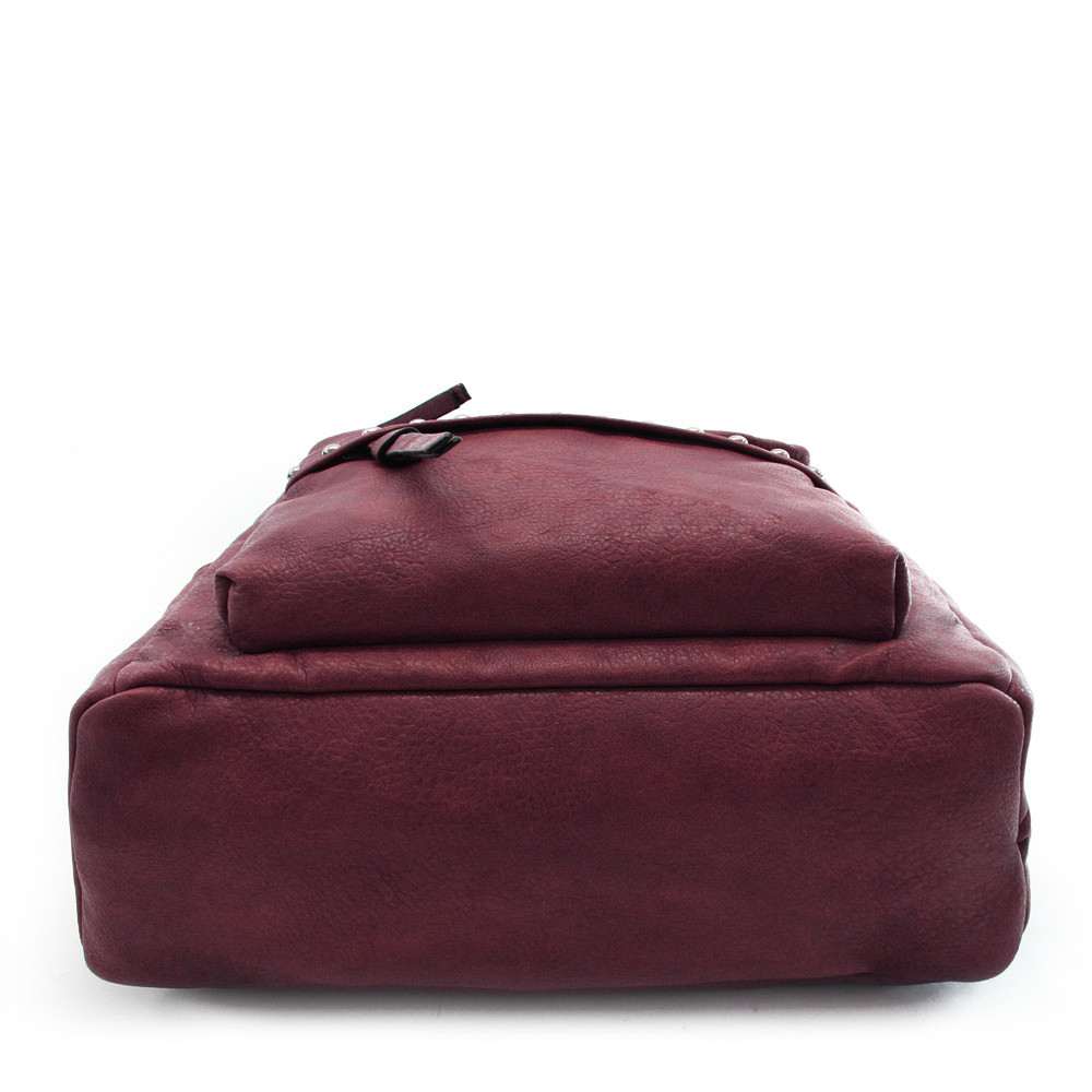 Tmavě červený zipový elegantní dámský batoh Izura
