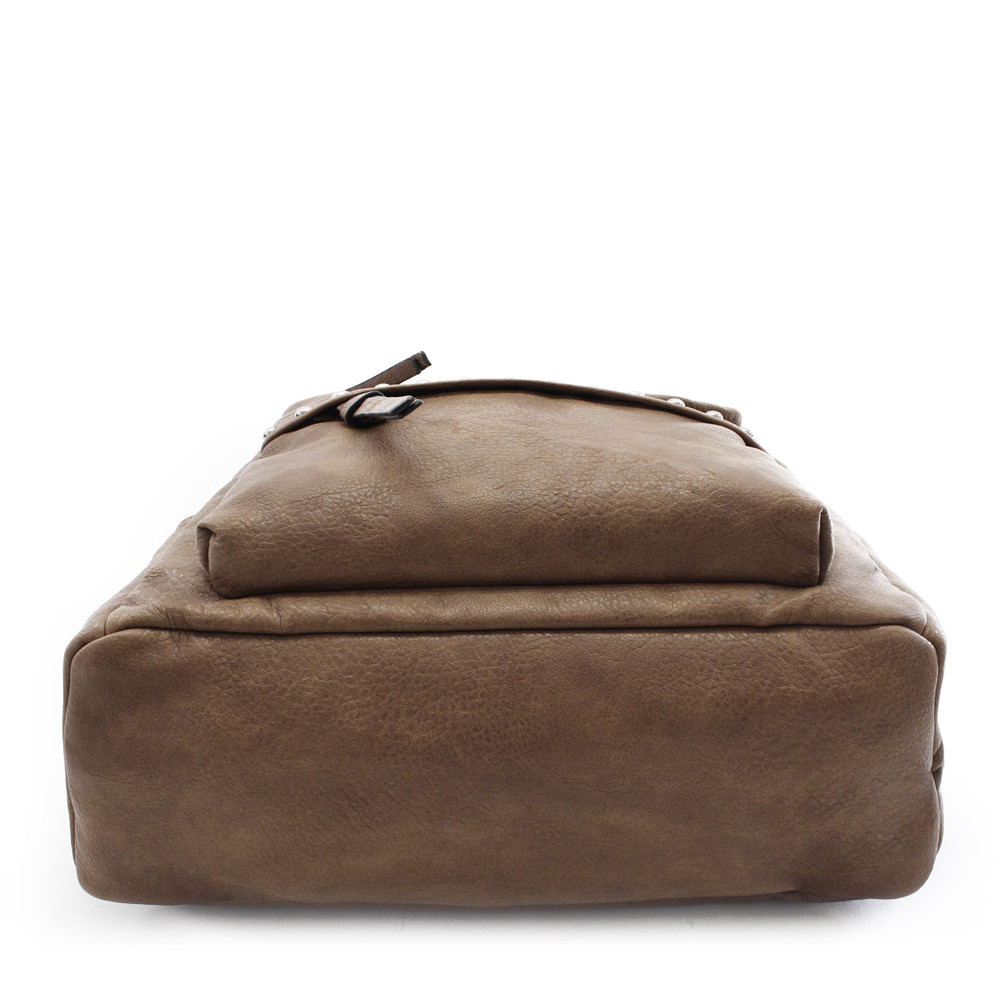 Tmavě hnědý zipový elegantní dámský batoh Izura
