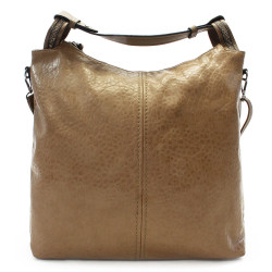 Světle hnědá velká dámská zipová kabelka Calytrix