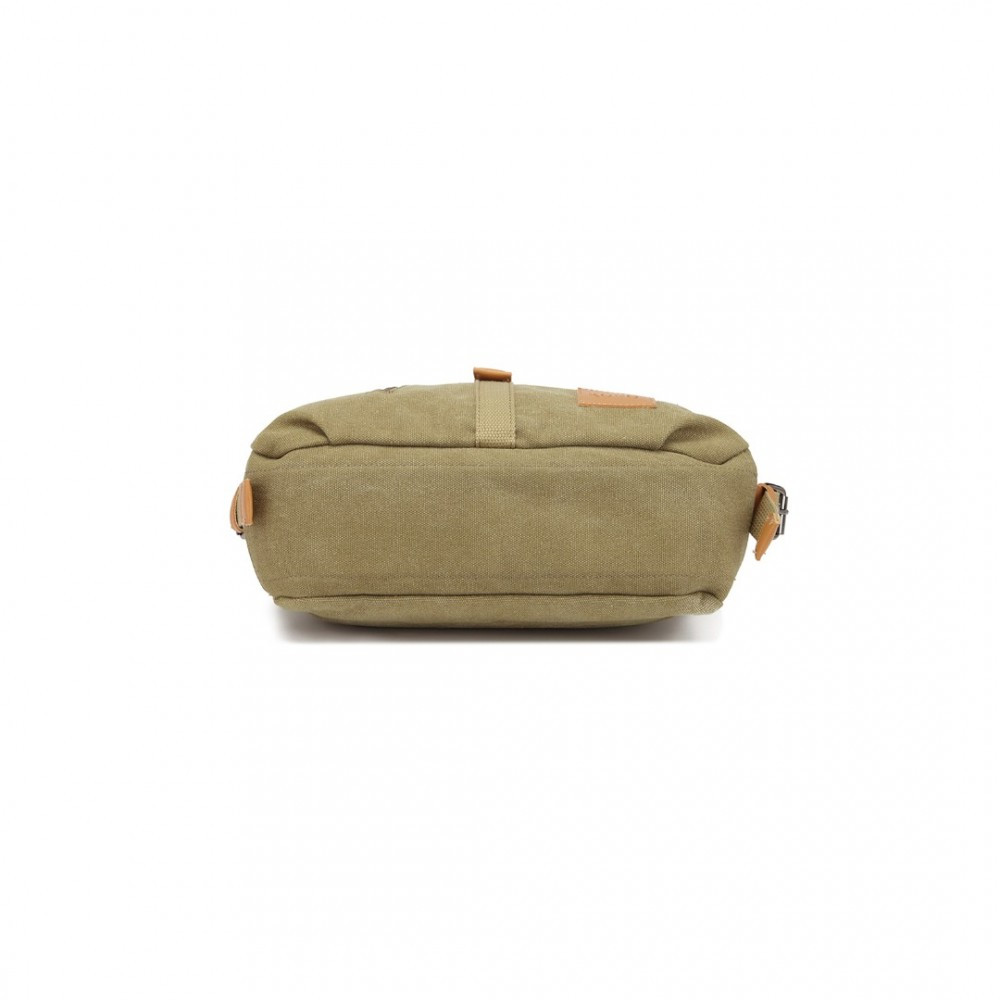 Khaki pevná látková kabelka/batoh Shelen
