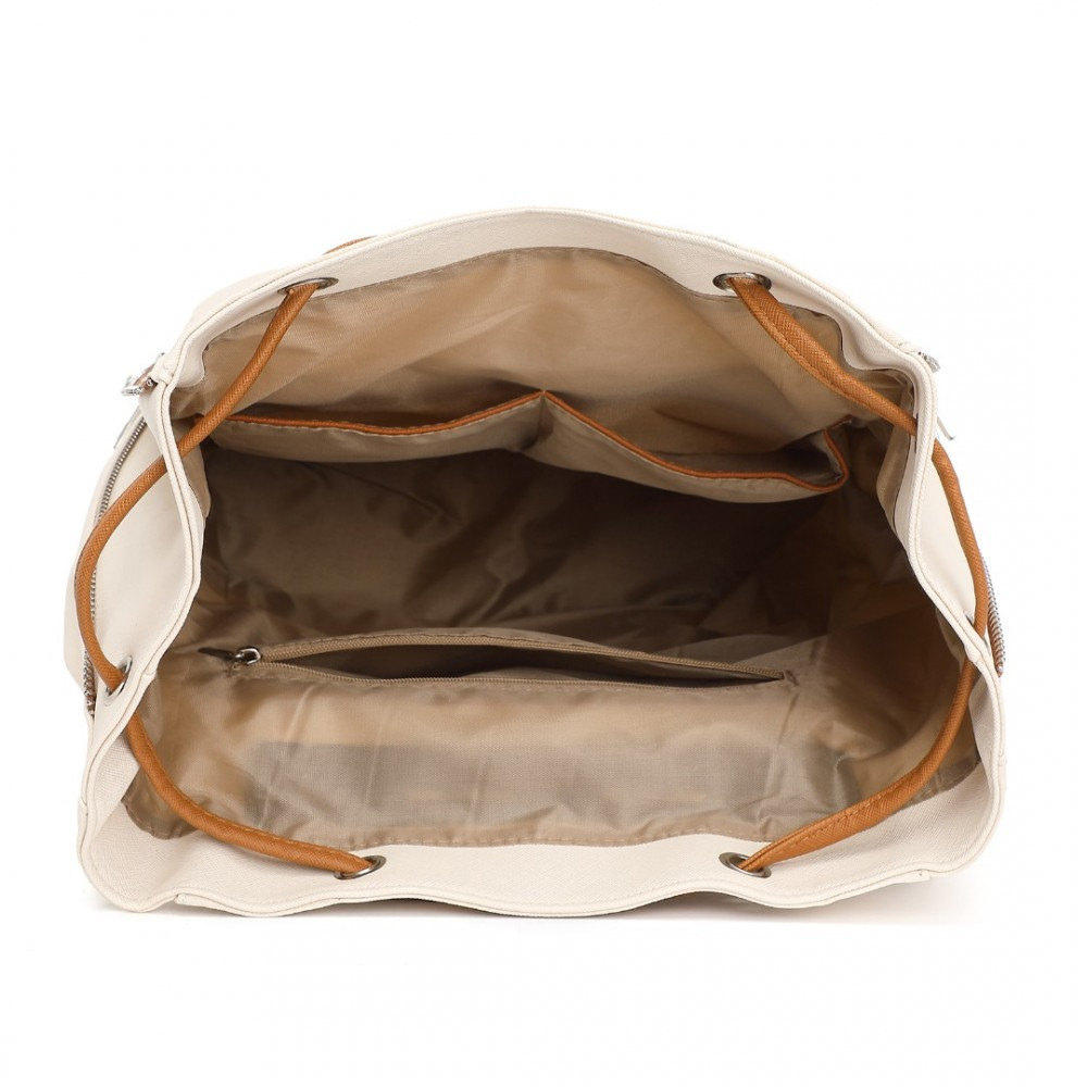 Smetanový stylový dámský módní batoh Nivara