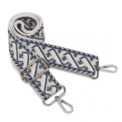 Modrý vzorovaný popruh pro všechny typy kabelek Ysella