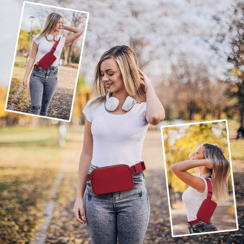 Červená dámská sportovní ledvinka Maelis