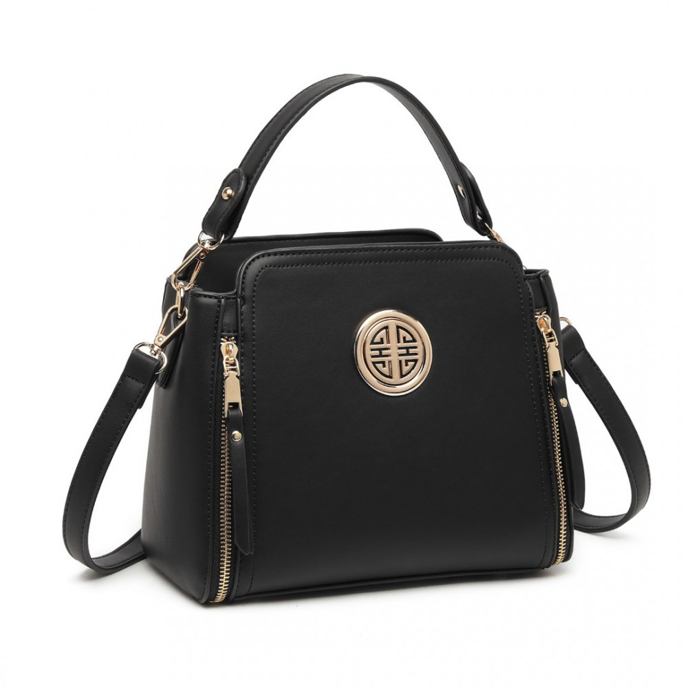 Černá zipová crossbody dámská kabelka Zivana