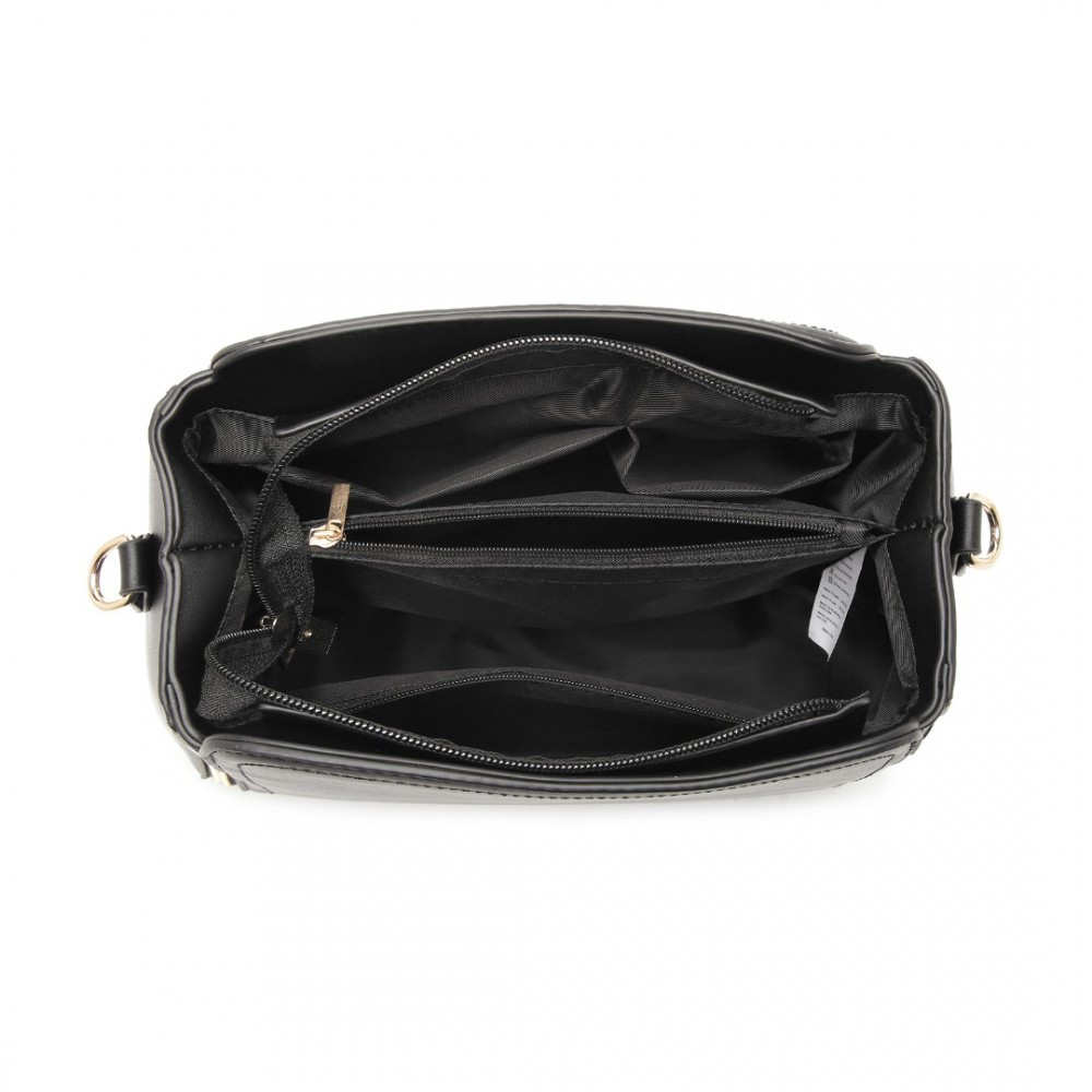 Černá zipová crossbody dámská kabelka Zivana
