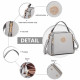 Světle šedá zipová crossbody dámská kabelka Zivana