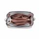 Světle šedá zipová crossbody dámská kabelka Zivana