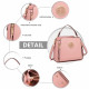 Růžová zipová crossbody dámská kabelka Zivana