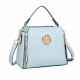 Světle modrá zipová crossbody dámská kabelka Zivana