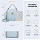 Světle modrá zipová crossbody dámská kabelka Zivana