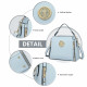 Světle modrá zipová crossbody dámská kabelka Zivana