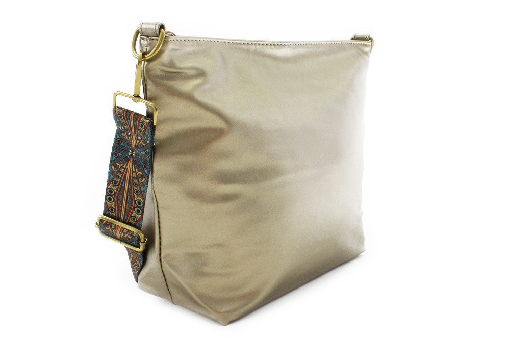 Zlatá dámská jednoduchá crossbody kabelka Amaya