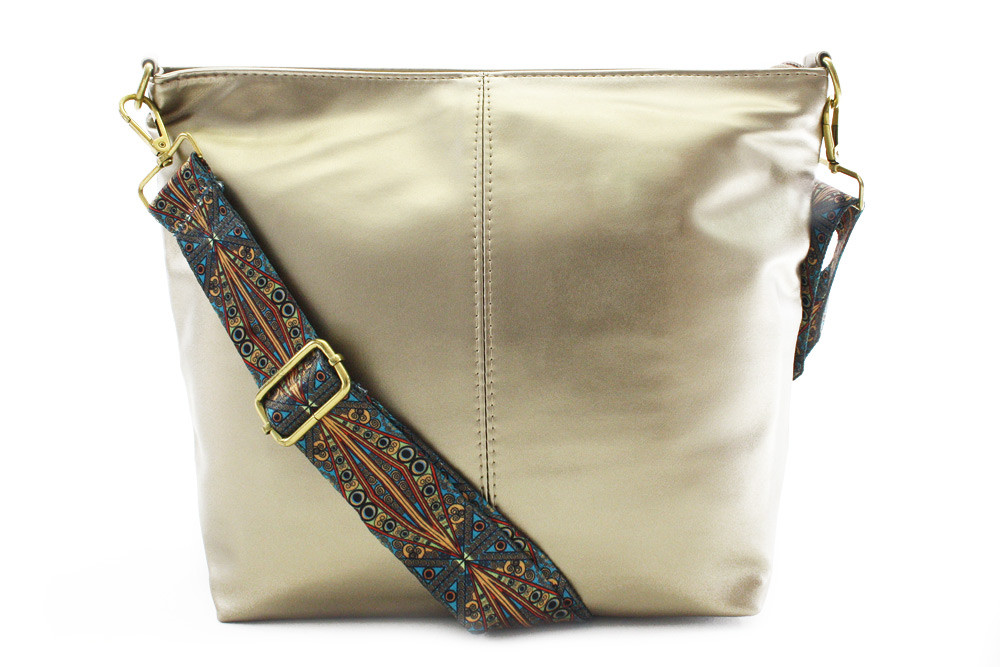 Zlatá dámská jednoduchá crossbody kabelka Amaya