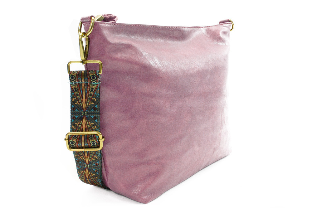 Růžová dámská jednoduchá crossbody kabelka Amaya