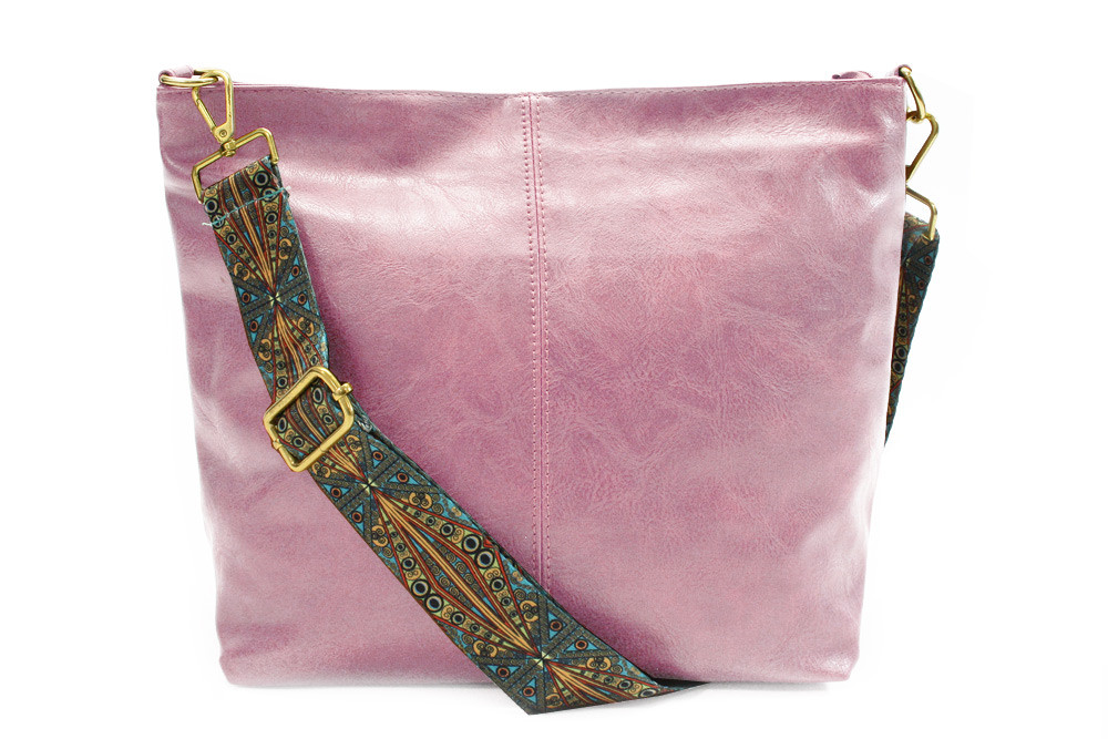 Růžová dámská jednoduchá crossbody kabelka Amaya