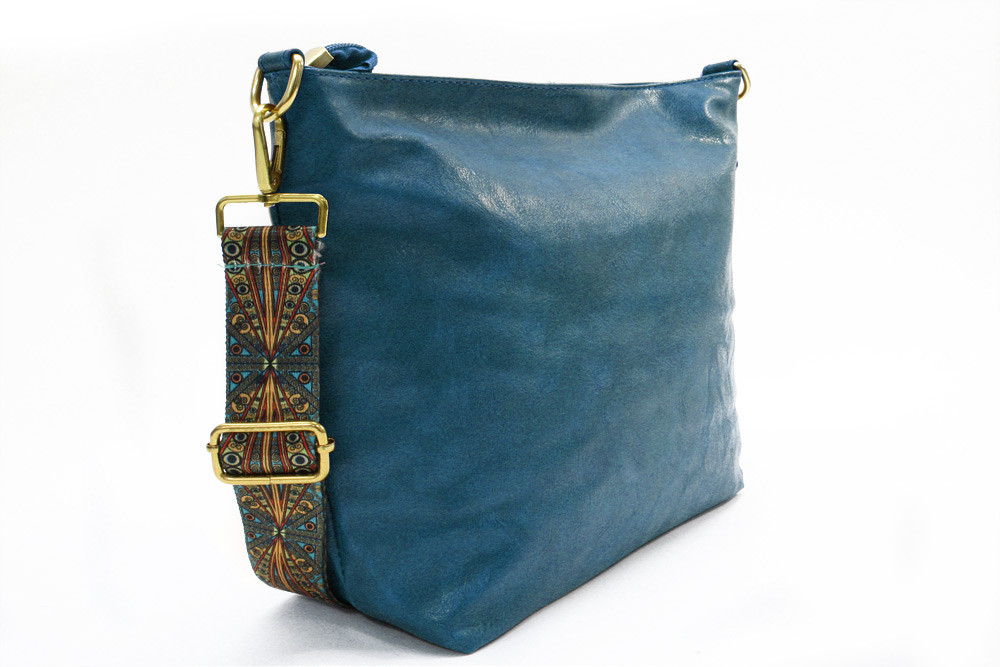 Modrá dámská jednoduchá crossbody kabelka Amaya