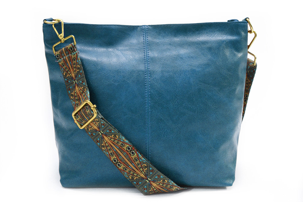 Modrá dámská jednoduchá crossbody kabelka Amaya