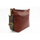 Tmavě hnědá dámská jednoduchá crossbody kabelka Amaya