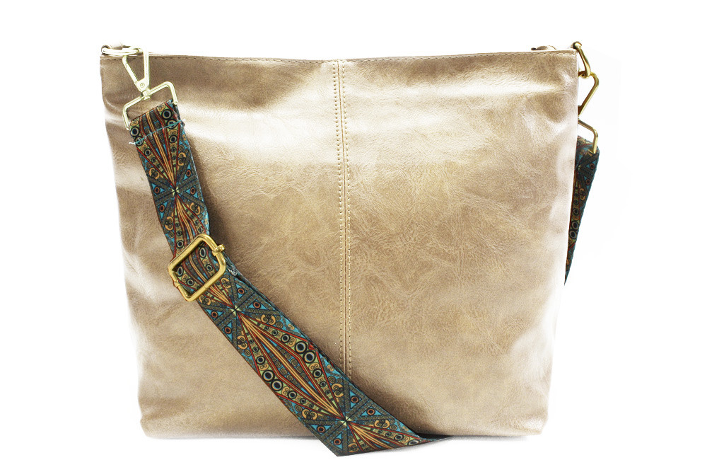 Béžová dámská jednoduchá crossbody kabelka Amaya