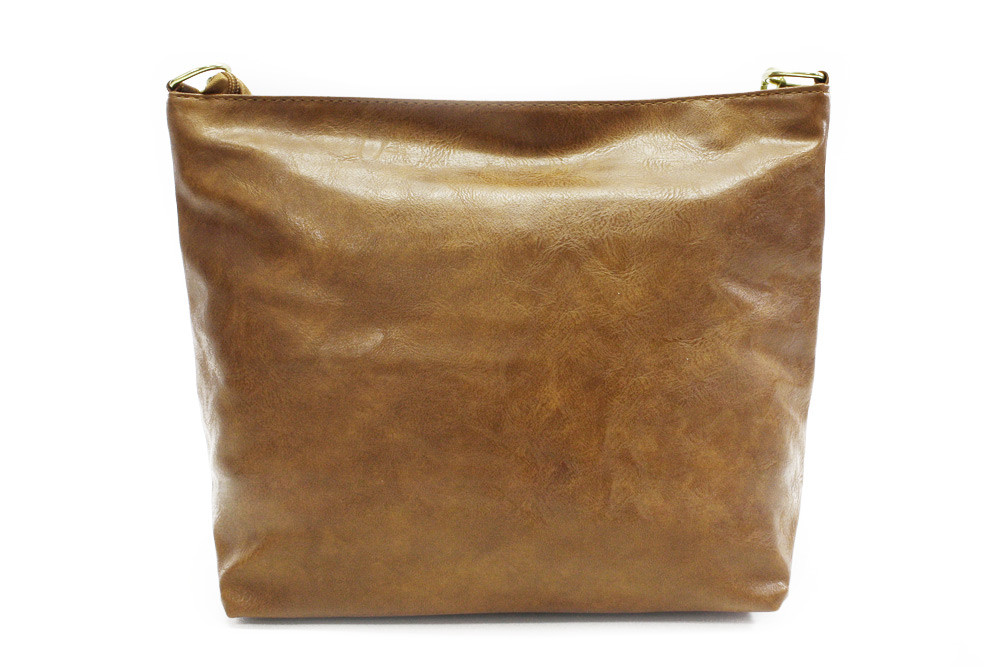 Hnědožlutá dámská jednoduchá crossbody kabelka Amaya