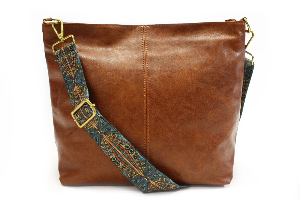 Hnědá dámská jednoduchá crossbody kabelka Amaya