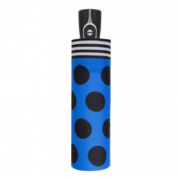 Modrý skladací plně automatický dámský deštník Edda