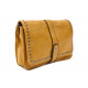 Tmavě žlutá dámská crossbody kabelka s ozdobnou klopnou Cherylyn