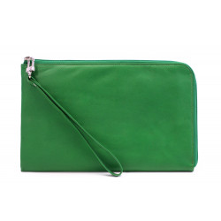 Zelená dámská kožená etue s poutkem Fiametta
