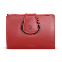 Červená dámská kožená peněženka se zápinkou Gunilla