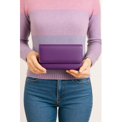 Fialová dámská kožená psaníčková peněženka Imogen