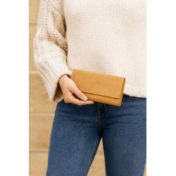 Světle hnědá dámská psaníčková kožená peněženka Imogen