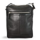 Černý pánský kožený zipový crossbag William