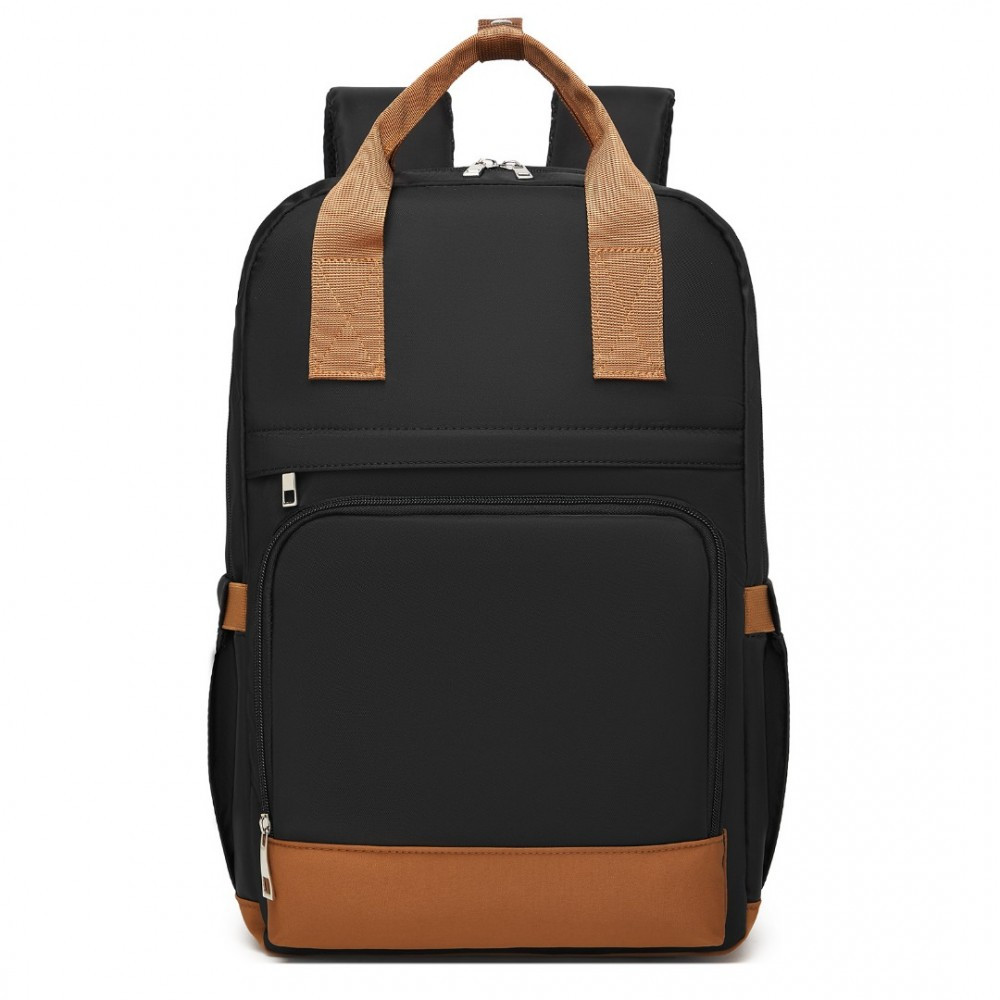 Černý stylový nepromokavý batoh na notebook Lioré