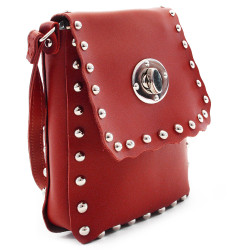 Červená klopnová dámská crossbody kabelka Elira