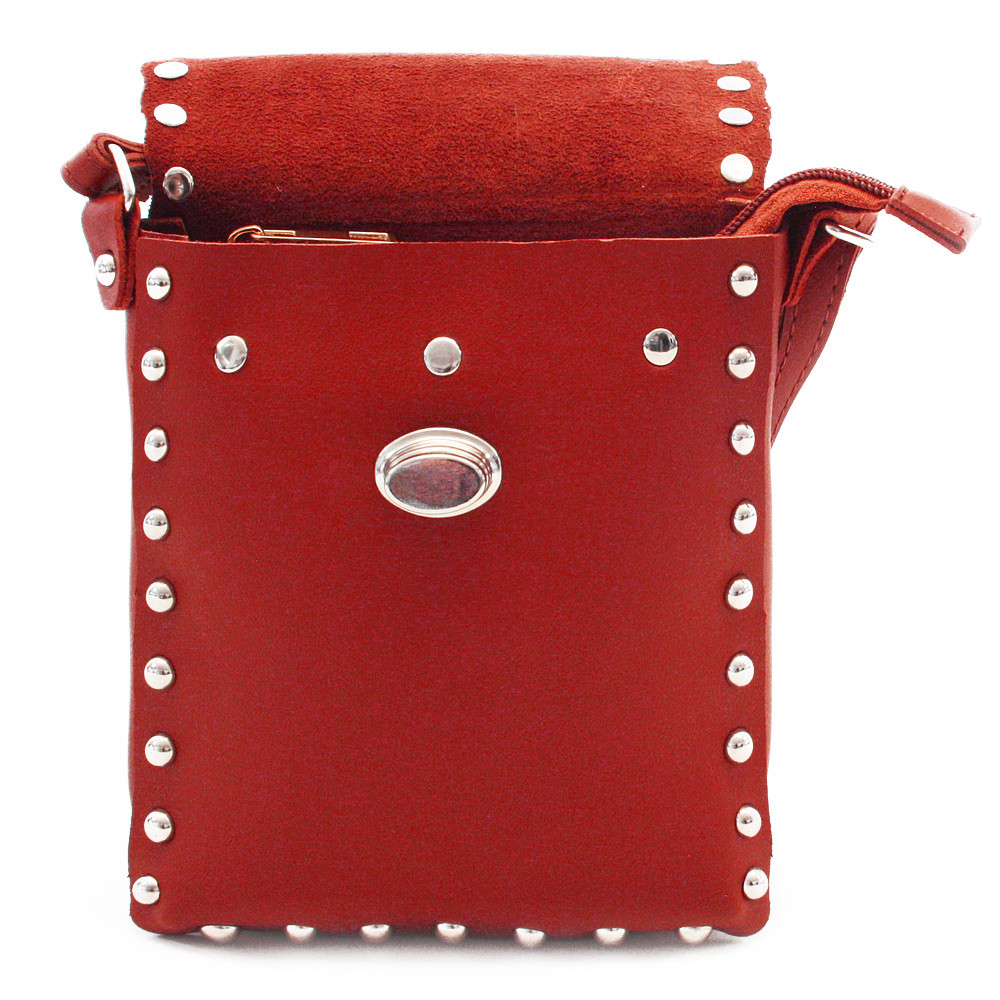 Červená klopnová dámská crossbody kabelka Elira