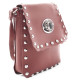 Tmavě růžová klopnová dámská crossbody kabelka Elira
