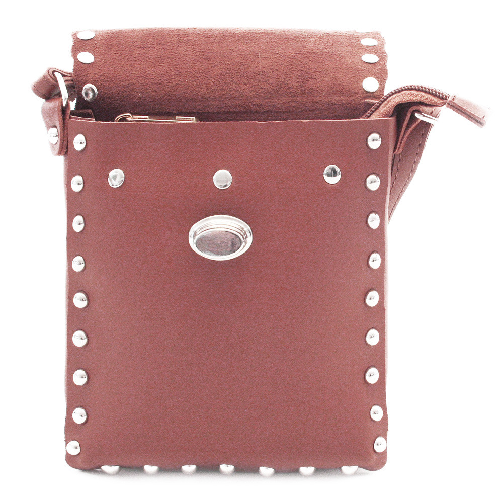 Tmavě růžová klopnová dámská crossbody kabelka Elira